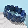 Natural Lapis Lazuli Beads Stretch Bracelets for Women Men BJEW-I323-02C-3