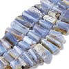 Natural Blue Lace Agate Beads Strands G-M406-C01-1