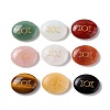 Natural & Synthetic Mixed Gemstone Healing Massage Palm Stones G-E579-03-1