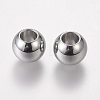 Tarnish Resistant 304 Stainless Steel European Beads LS-STAS-E034-1-2