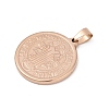 Ion Plating(IP) 304 Stainless Steel Pendants STAS-A053-24B-RG-2