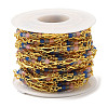 Brass Rhombus Handmade Beaded Chains CHC-P011-F01-G-3