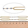 304 Stainless Steel Enamel Dapped Chain Oval Link Chains CHS-K021-15G-08-3