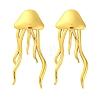 Ion Plating(IP) 304 Stainless Steel Jellyfish Stud Earrings EJEW-D281-29G-1