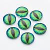 Half Round/Dome Dragon Eye Printed Glass Cabochons GGLA-A002-12mm-AB09-1