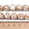 Synthetic Gold Line Turquoise Graduated Beads Strands GG-CBA2AE1-A03-A-6