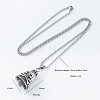 Cross Skull Viking Guardian Bell 304 Stainless Steel Pendant Box Chain Necklaces for Men Women DE4084-5