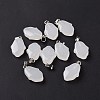 Natural White Jade Pendants G-B041-03P-13-1