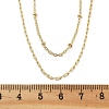 Brass Double Layer Necklaces NJEW-D302-51G-5