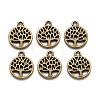 Tibetan Style Alloy Pendants TIBEP-T009-25AB-NR-1