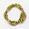 Handmade Evil Eye Lampwork Round Bead Strands X-LAMP-L055-8mm-02-2