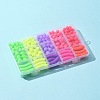 255Pcs 15 Style Fluorescent Acrylic Beads MACR-FS0001-28-7