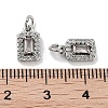 Brass Micro Pave Cubic Zirconia Charms KK-C051-11P-03-3