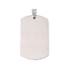 201 Stainless Steel Rectangle Stamping Blank Tag Pendants STAS-L122-15P-3