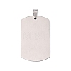 Tarnish Resistant 201 Stainless Steel Rectangle Stamping Blank Tag Pendants STAS-L122-15P-3