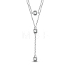 SHEGRACE Rhodium Plated 925 Sterling Silver Tiered Necklaces JN844A-1