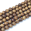 Natural Sandalwood Beads Strands X-WOOD-F008-02-B-5