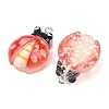 Transparent & Opaque Resin Pendants RESI-P048-02C-P-2