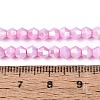 Anti-Tarnish Electroplate Bicone Glass Beads Strands EGLA-T021-4mm-16-12-4
