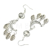 304 Stainless Steel & Tibetan Style Alloy Dangle Earrings EJEW-TA00471-4