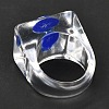 Transparent Acrylic Finger Rings RJEW-P022-G03-2