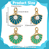 8Pcs 2 Colors Brass Enamel Pendants KK-PH0014-84-2