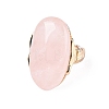 Natural Rose Quartz Stretch Finger Rings RJEW-N055-01E-2