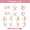  Jewelry 14Pcs 14 Style 201 Stainless Steel Connector Charms STAS-PJ0001-27-12