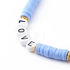 Polymer Clay Heishi Beaded Mobile Straps HJEW-JM00464-03-3