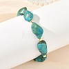 Dyed Natural Magnesite Nuggets Beaded Stretch Bracelets for Women BJEW-JB14253-2