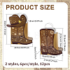 12Pcs 2 Styles Cowboy Boot Shape Paper Gift Tote Bags Kits ABAG-WH0083-013B-2