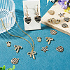 20Pcs 5 Styles Alloy Enamel Rhinestone Pendants ALRI-TA0001-46-7
