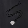 Adjustable Natural Quartz Crystal Sailor's Knot Pendant Necklace with Nylon Cord for Women NJEW-L171-02F-3