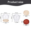 6 Sets 2 Colors Cat's Head Glass Dome Cover AJEW-DR0001-07-2