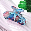 Starfish Glitter Acrylic Claw Hair Clips PW-WGECF37-03-1