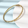304 Stainless Steel Rhinestone Hinged Bangles for Women BJEW-B168-03C-G-3