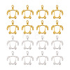 Craftdady 40Pcs 2 Colors Alloy Open Back Bezel Pendants FIND-CD0001-05-10