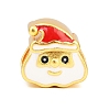 Christams Brass Enamel European Beads LS-KK-F922-03A-G-1