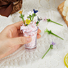 8Pcs 8 Colors Handmade Lampwork Flower Display Decorations AJEW-FH0008-74-3