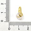 Flat Round Rack Plating Brass with Cubic Zirconia Pendants Charms X-KK-S396-21-3