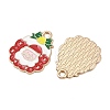 Christmas Alloy Enamel Pendants FIND-I067-02KCG-12-2