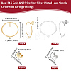 20Pcs 2 Colors 201 Stainless Steel Circle Ring Stud Earring Findings STAS-BBC0002-35-2