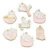 12Pcs 6 Styles Alloy Enamel Pendant ENAM-CJ0004-69-3