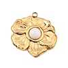 Natural White Agate Pendants SA-CBA0C6A-02A-G-1