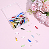 130Pcs 13 Colors Baking Paint Transparent Glass Pendants FIND-SC0023-46A-6