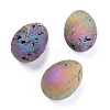 Electroplate Natural Druzy Agate Beads G-H262-02-1
