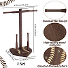 Baseball T Bar Wood Ring Display Stands RDIS-WH0019-22-2