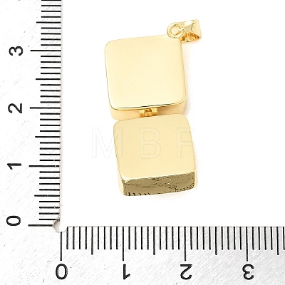 Brass Micro Pave Cubic Zirconia Pendants KK-H267-016G-1