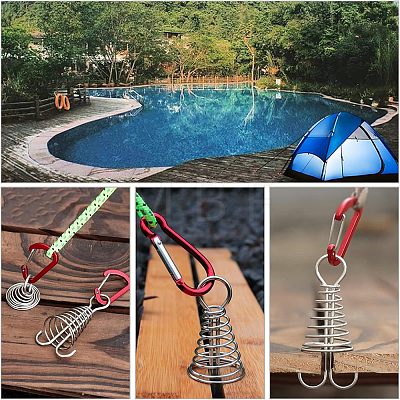 SUPERFINDINGS 12Pcs 2 Colors Aluminium Alloy Tent Rope Tensioners FIND-FH0001-99-1