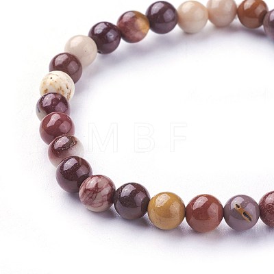 Natural Mookaite Beads Stretch Bracelets BJEW-F380-01-A17-1